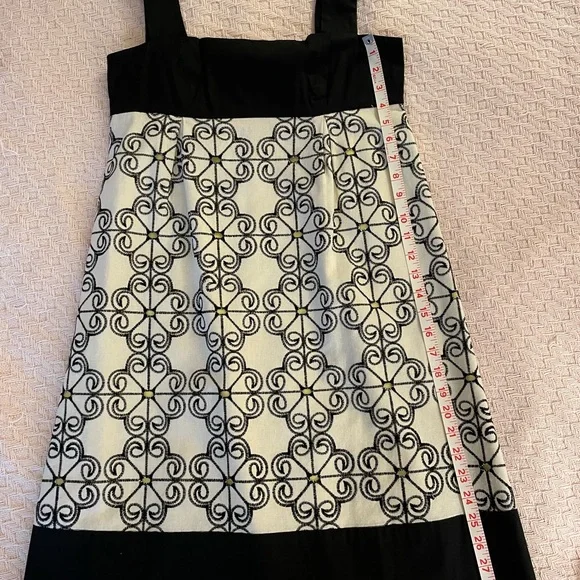 Adrianna Papell size 6/8 lined linen/cotton embroidered cocktail/sundress. - Picture 5 of 12